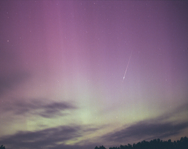 Aurora with Perseid