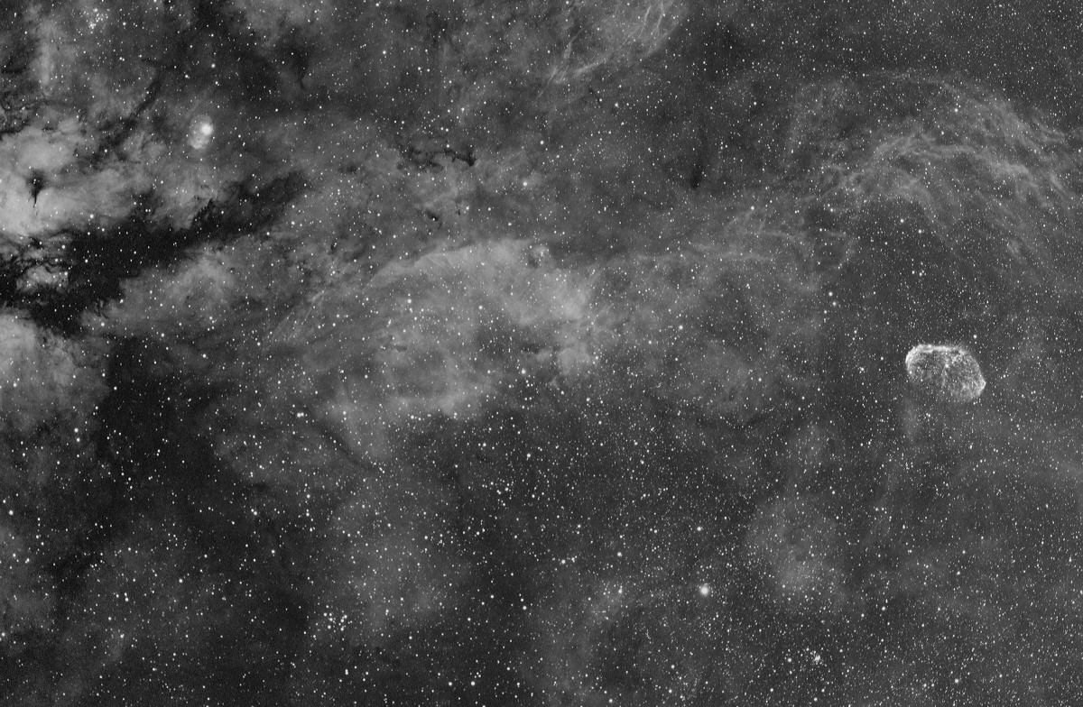 Crescent Nebula in H-alpha